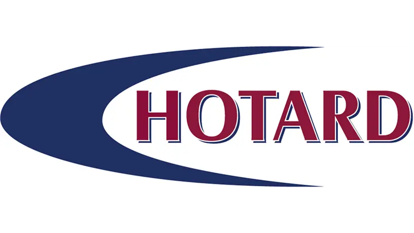 Logo of Hotard Coaches featuring the company name in bold letters with a curved design.